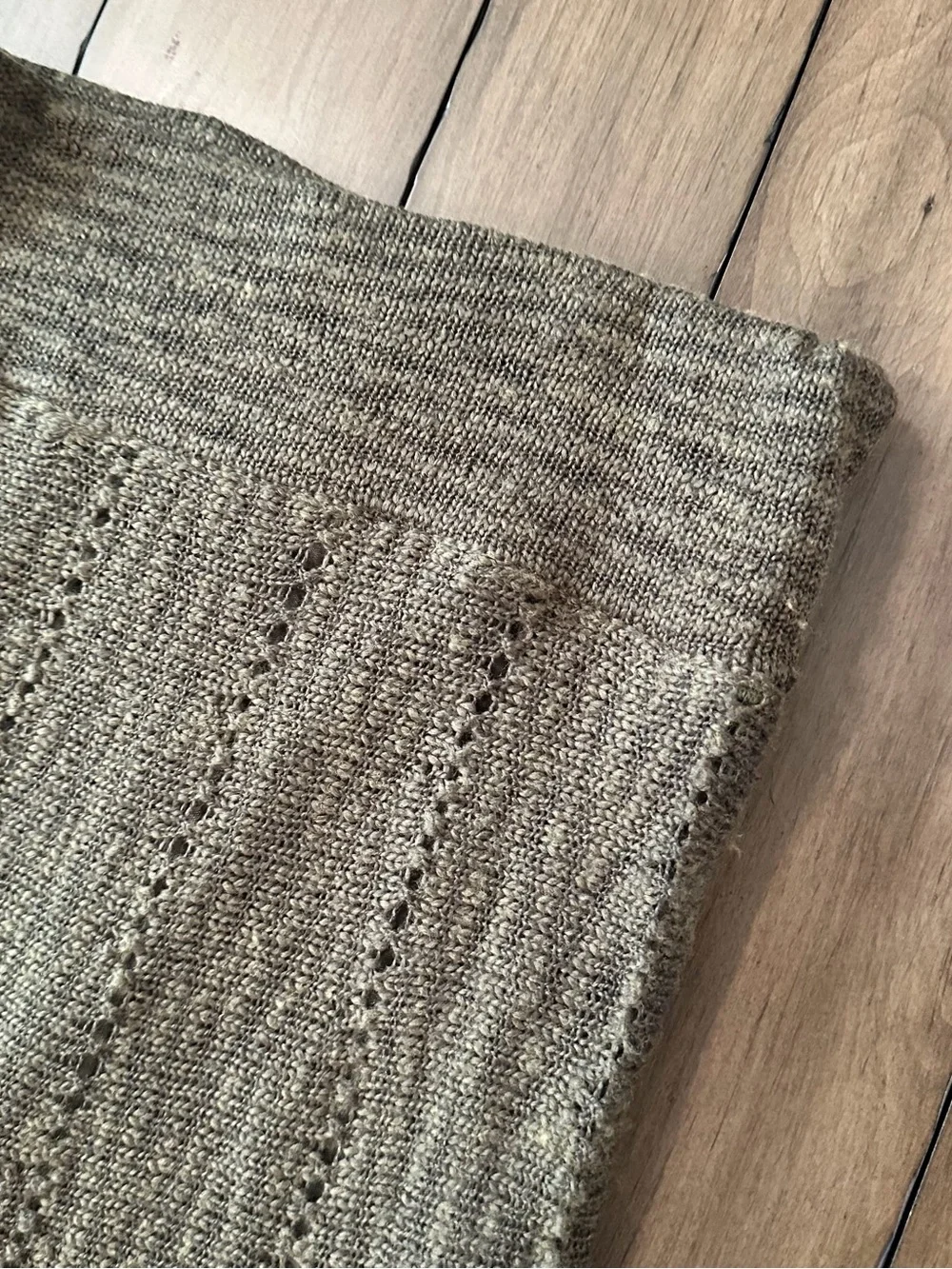 Free People Knit Flared Midi Sweater Skirt in Olive Green #J51